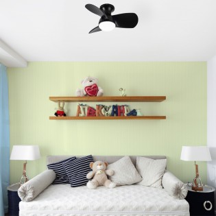 Ventilateur de plafond LED Mancado Noir CCT Dim (20W)