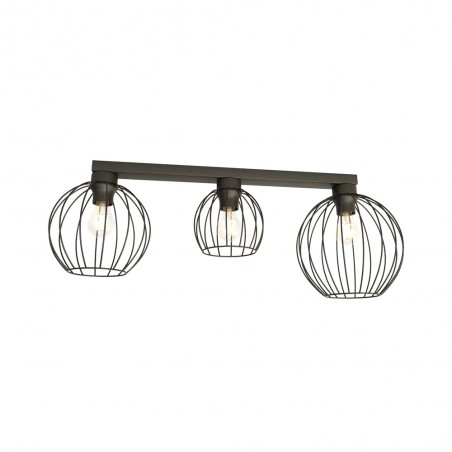 Réglette de plafond Indo Noir (3 lumieres)