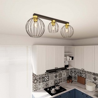 Réglette de plafond Indo Or (3 lumieres)