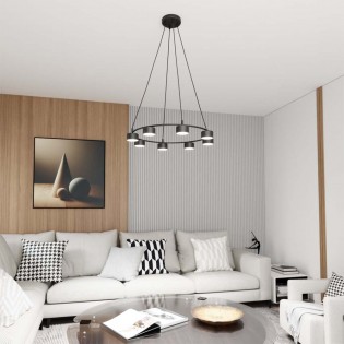 Lámpe de plafond Discover Noir (8 lumieres)