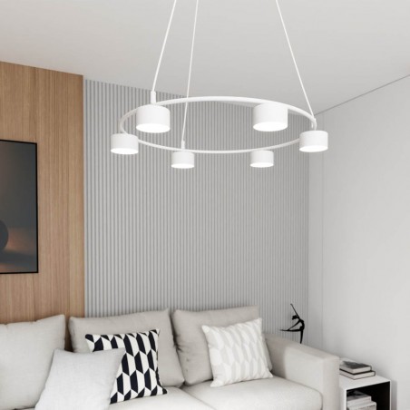 Lámpe de plafond Discover Blanc (6 lumieres)