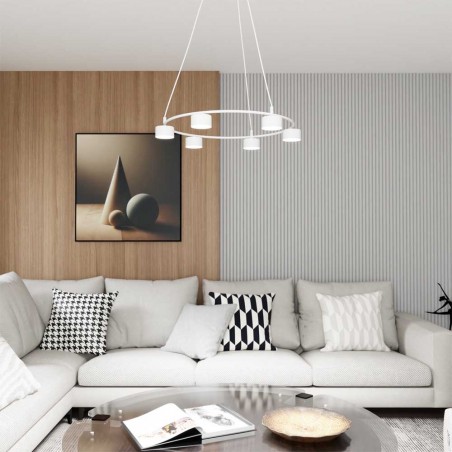 Lámpe de plafond Discover Blanc (6 lumieres)