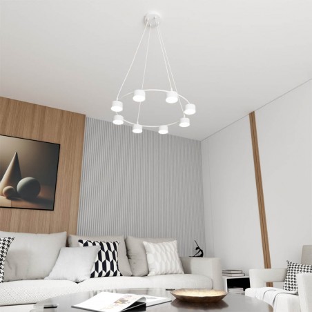 Lámpe de plafond Discover Blanc (8 lumieres)