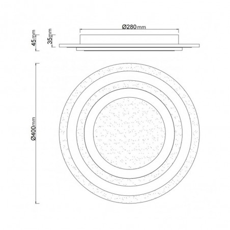 Plafónnier LED Galet (38W)