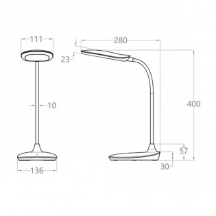 Lampe de bureau LED Navia (10W)