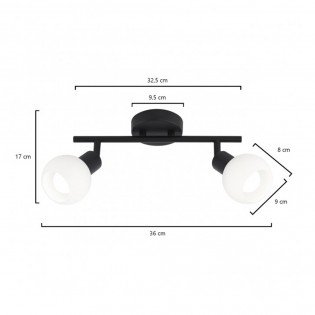 Réglette de plafond Opal (2 lumieres)