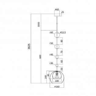 Lampe de plafond Ros Laiton