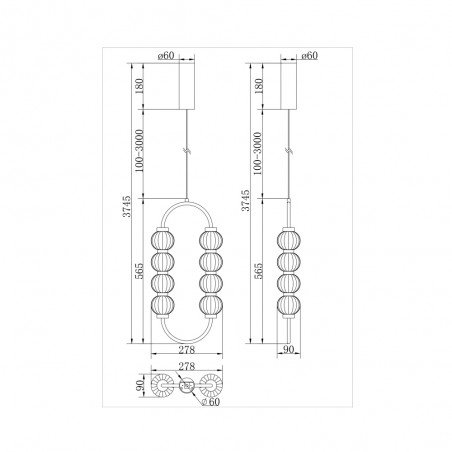 Lampe de plafond LED Amulet (16W)