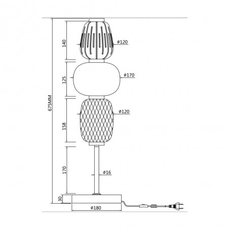 Lampe á poser LED Pattern (28W)