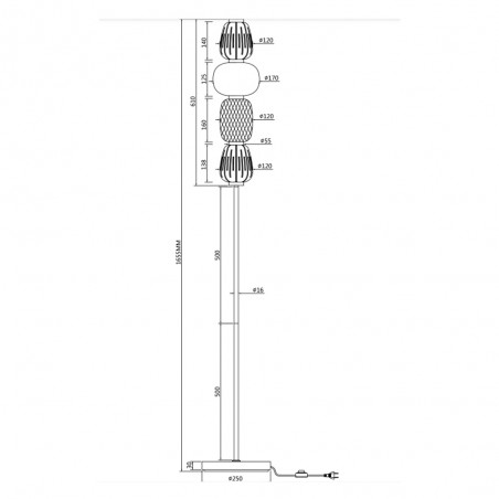 Lampadaire LED Pattern (32W)