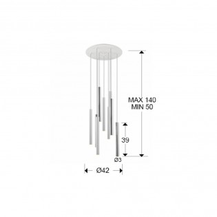 Lampe de plafond LED Varas (9x5W)