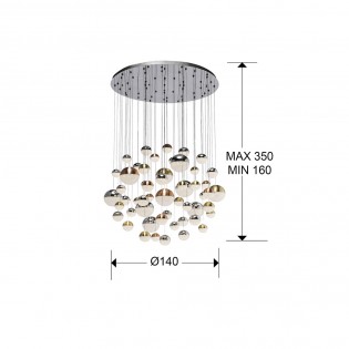 Lámpara colgante LED Sphere Smart (288W)