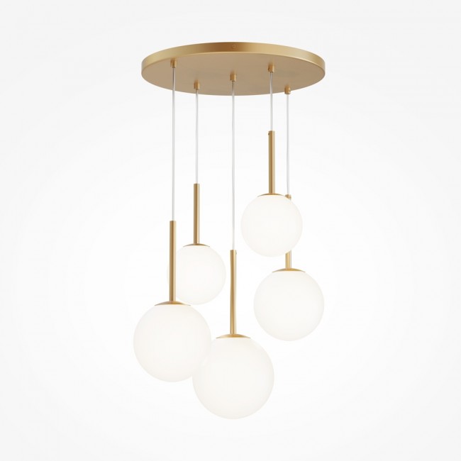 Lampe de plafond Basic Form II Or (5 lumieres)