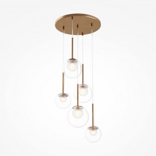 Lampe de plafond Basic Form Transparent (5 lumieres)