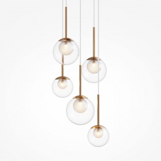 Lampe de plafond Basic Form Transparent (5 lumieres)