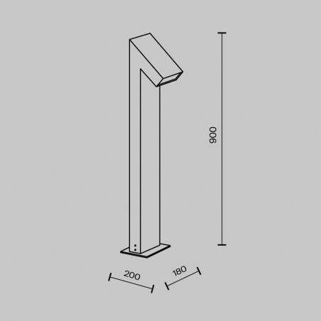 Balisé de exterieur LED Guss (15W)
