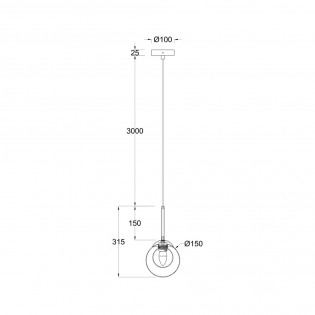 Lampe de plafond Basic Form Transparent