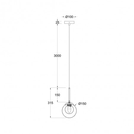Lampe de plafond Basic Form Transparent