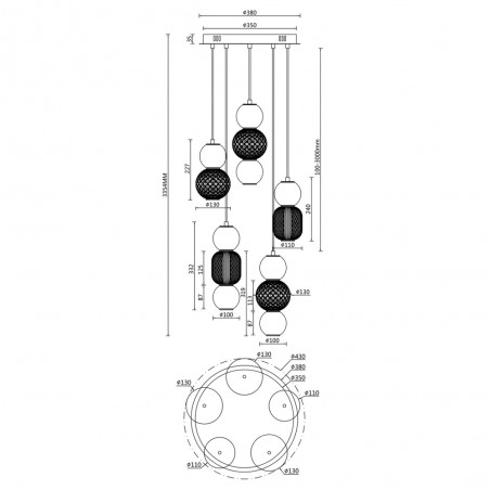 Suspension LED Drop (80W)