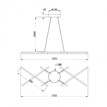 Lampe de plafond LED Halo (40W)