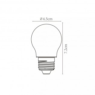 Bombilla filamentos LED E27 Mate G45 (4W)