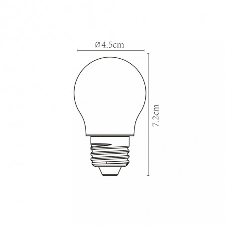 Bombilla filamentos LED E27 Mate G45 (4W)