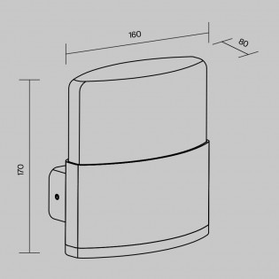 Applique Murale d'exterieur LED Rom (12W)