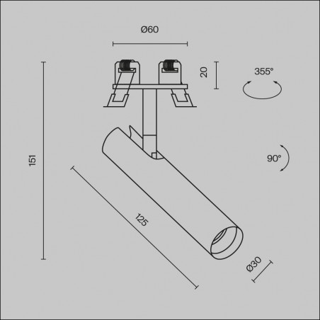 Spot encastré à LED Focus T (6W)