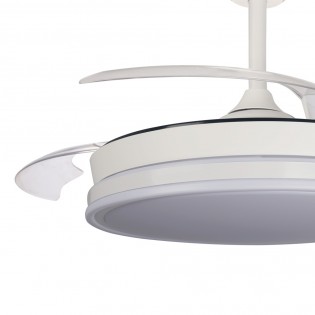 Ventilateur LED pales pliantes Surpino Blanc CCT Dim (45W)