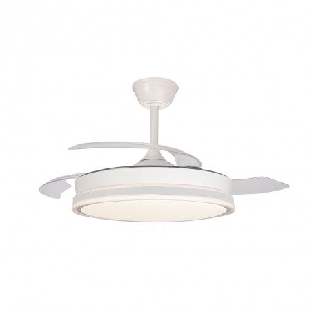 Ventilateur LED pales pliantes Surpino Blanc CCT Dim (45W)