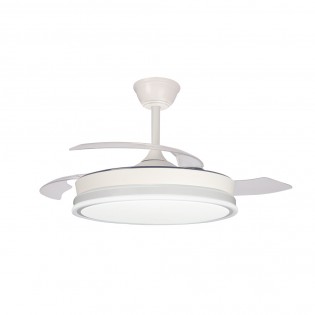 Ventilateur LED pales pliantes Surpino Blanc CCT Dim (45W)