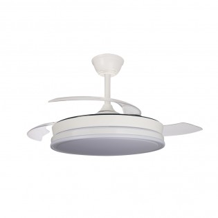 Ventilateur LED pales pliantes Surpino Blanc CCT Dim (45W)