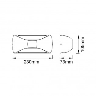 Aplique de pared de exterior LED Butan (12W)