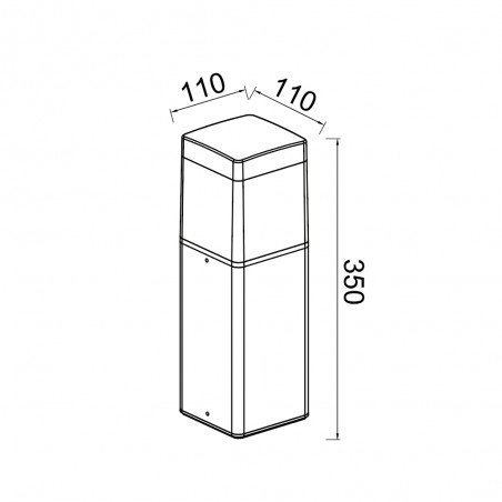 Sobremuro de exterior Chicago Cuadrado