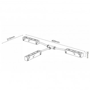 Modulo conexión en T carril...