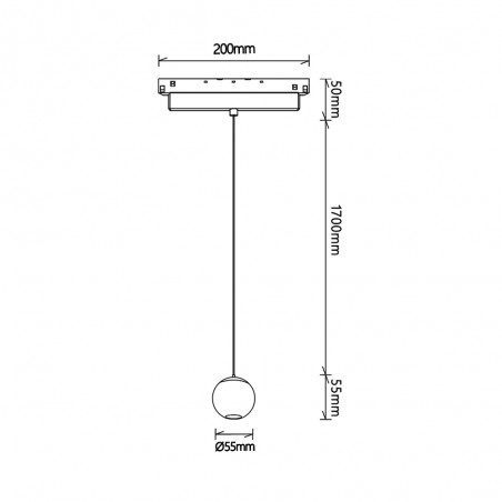 Foco LED colgante magnético Magneto Bola 2700K (7W)