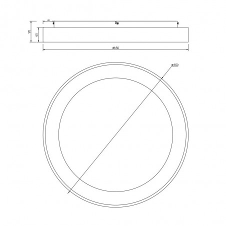 Plafón de techo LED Niseko II Dim (60W)