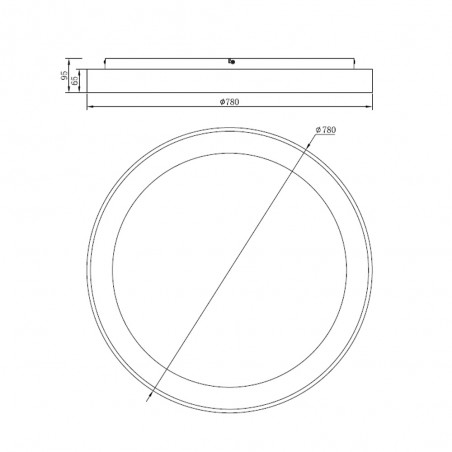 Plafón de techo LED Niseko II Dim (62W)