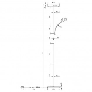 Lámpadaire LED Elton (25W+5W)