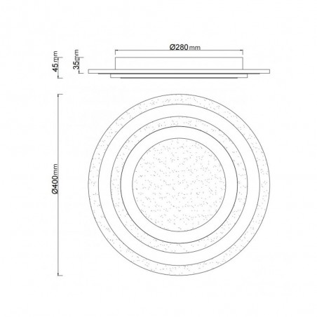 Plafónnier LED Galet (38W)
