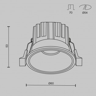 Encastré de plafond LED Round (7W)