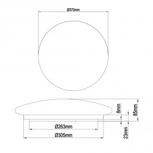 Plafonnier LED Moonika (15W)