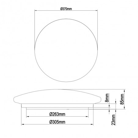 Plafonnier LED Moonika (15W)
