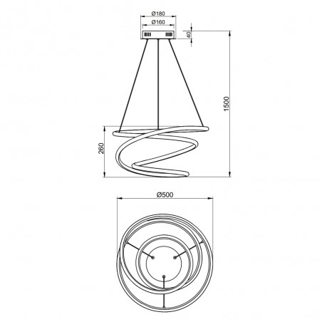 Suspension LED Bologna (36W)
