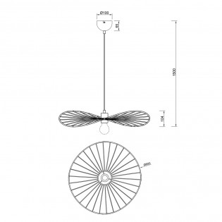 Lampe de plafond Chapeau