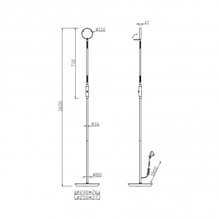 Lampadaire LED Monza CCT Dim (12W)