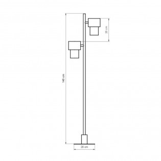 Lampadaire Kan (2 lumieres)