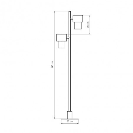Lampadaire Kan (2 lumieres)