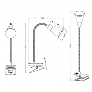 Lampe de bureau LED avec pince Arras (4W)