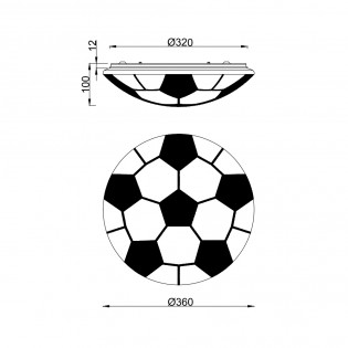 Plafonnier LED Kloppi (12W)